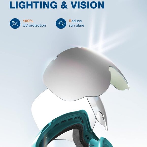 Ski Goggles OTG Anti fog Snow Goggles - Picture 7 of 7